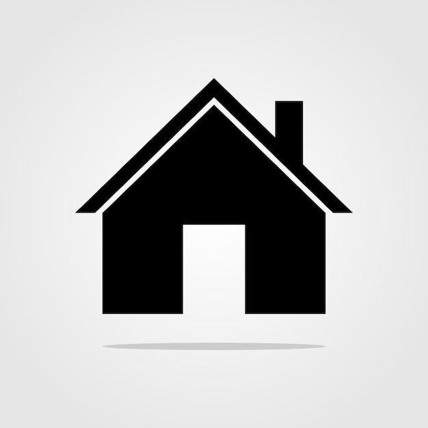 Símbolo del icono de la casa negra vectorial