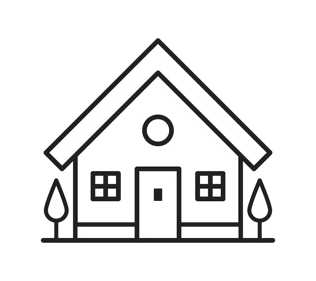 Símbolo del icono de la casa del vector