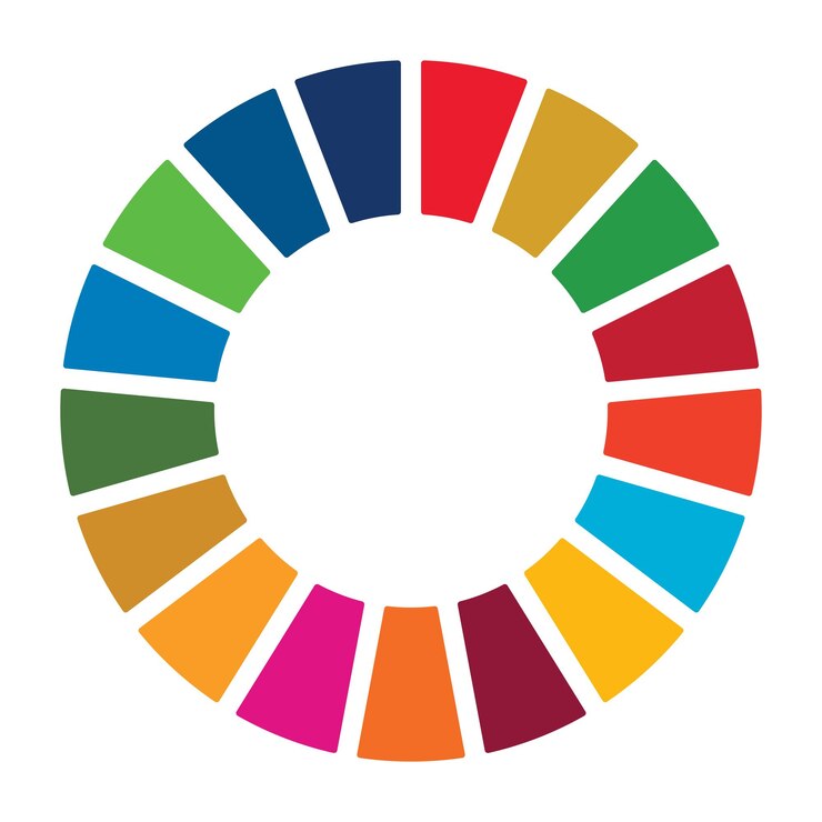 Vector símbolo de icono de color ods elemento de responsabilidad social corporativa objetivos de desarrollo sostenible