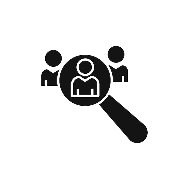 Símbolo de icono de contratación en fondo blanco