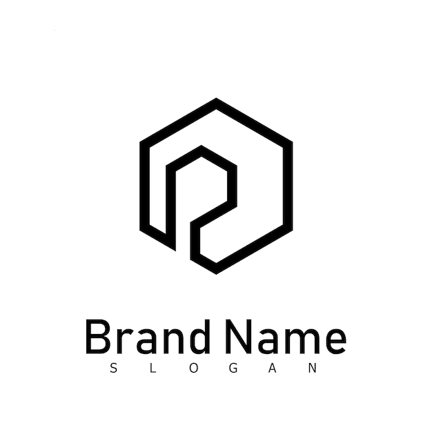 Símbolo de icono de diseño de logotipo P