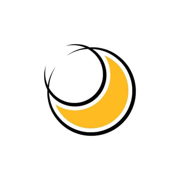Símbolo de icono estilizado de la luna