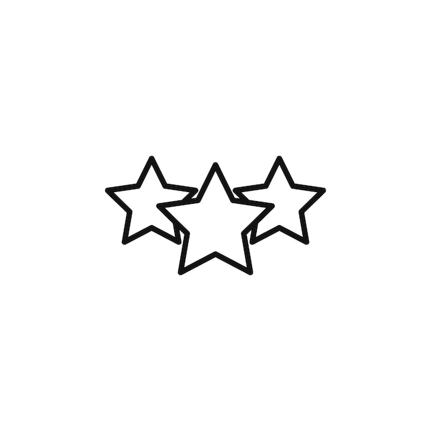 Símbolo de icono de estrella premium en el estilo Contorno