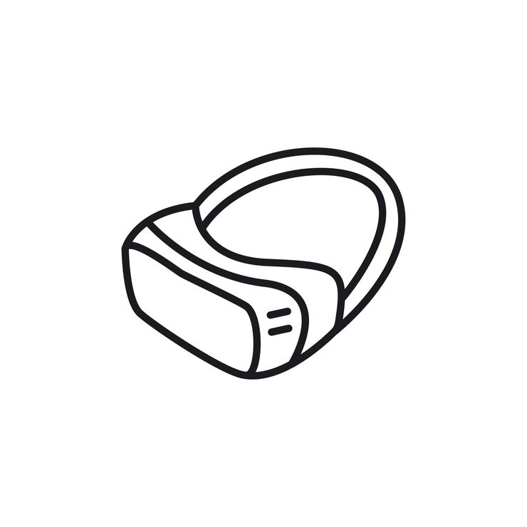Vector símbolo del icono de las gafas vr en fondo blanco