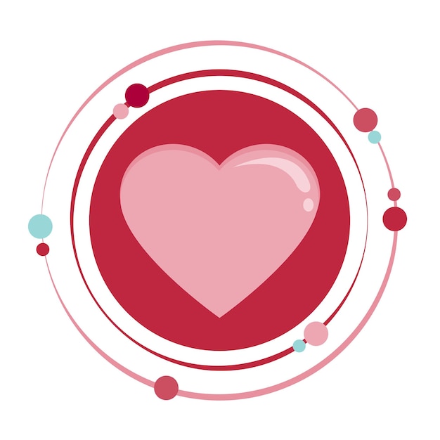 Símbolo de icono gráfico de ilustración de vector de corazón