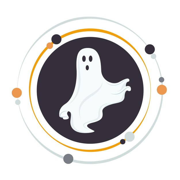 Vector símbolo de icono gráfico de ilustración de vector fantasma espeluznante