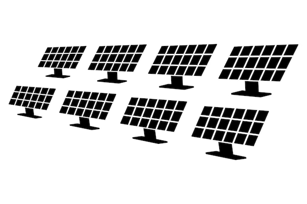 Símbolo del icono de la granja solar