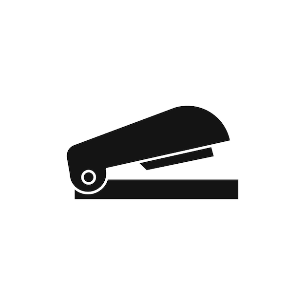Símbolo del icono de la grapadora en fondo blanco