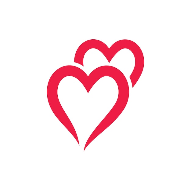 Símbolo y el icono del logotipo de amor