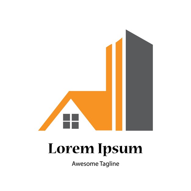 Símbolo del icono del logotipo de la construcción urbana