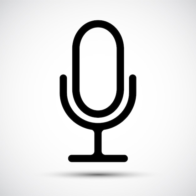 Símbolo del icono del micrófono aislado en fondo blanco Ilustración vectorial EPS10