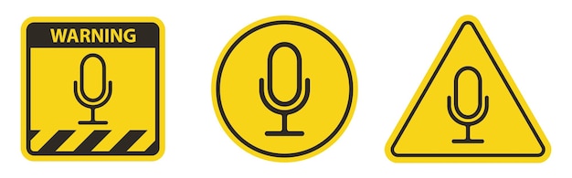 Símbolo del icono del micrófono aislado en fondo blanco Ilustración vectorial EPS10