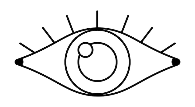 Símbolo del icono de los ojos bien abiertos
