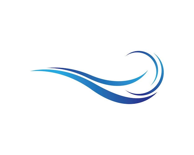 Símbolo y el icono de la ola de agua Logo Template