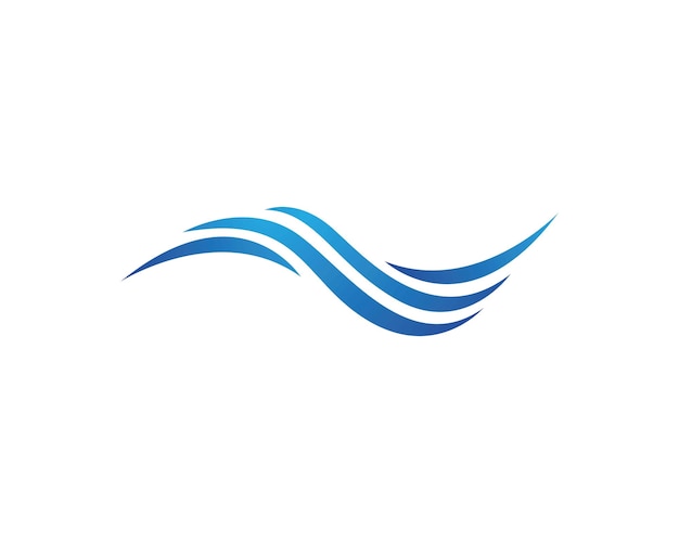Símbolo y el icono de la ola de agua Logo Template