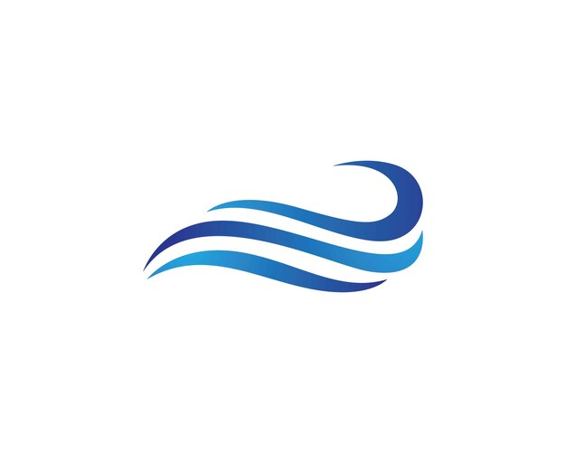 Símbolo y el icono de la ola de agua Logo Template