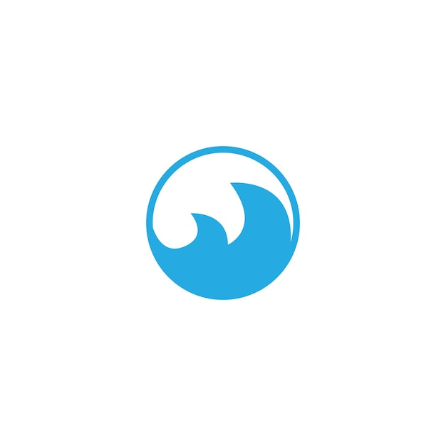 Símbolo y el icono de la ola de agua Logo Template