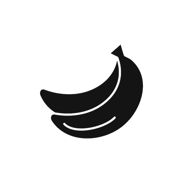 Símbolo de icono de plátano en fondo blanco