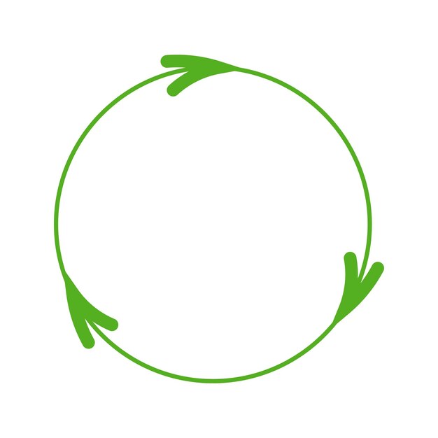 Símbolo de icono de reciclaje Icono de flecha de reciclaje y rotación Ilustración vectorial