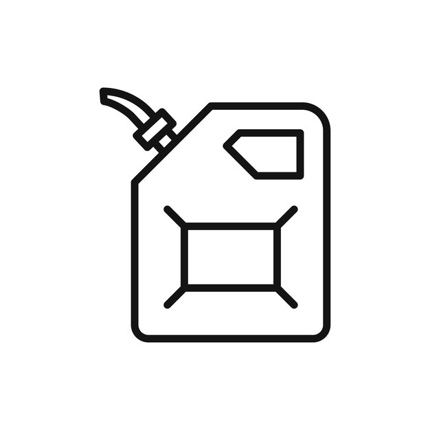 Símbolo del icono del recipiente en fondo blanco
