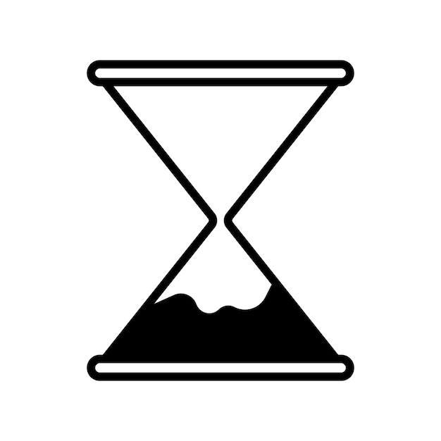 Símbolo del icono del reloj de arena