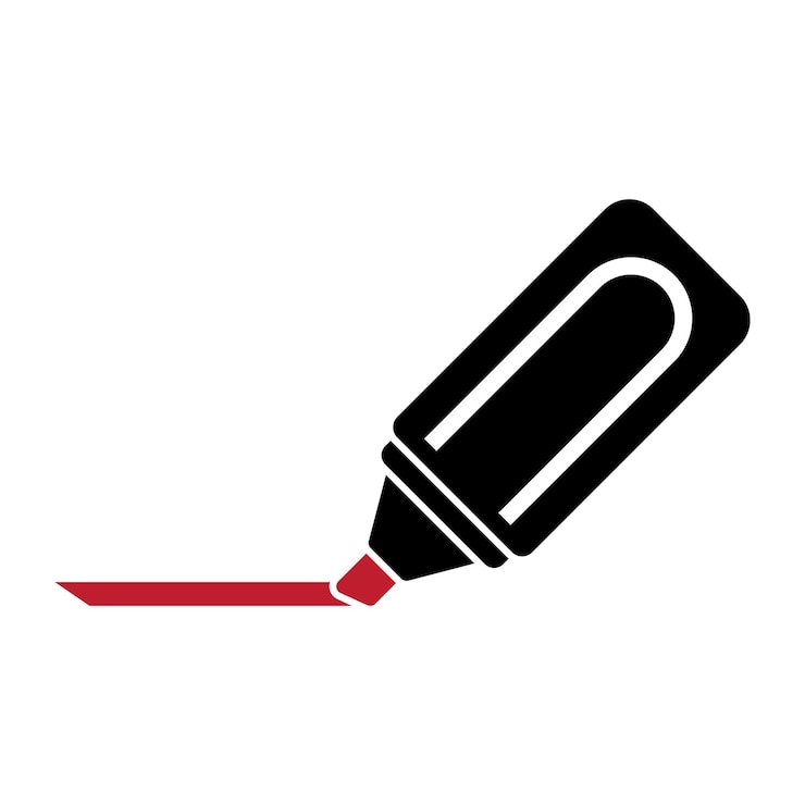 Vector símbolo del icono de resaltador