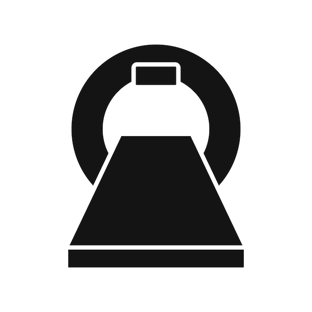 Símbolo del icono de la resonancia magnética en fondo blanco