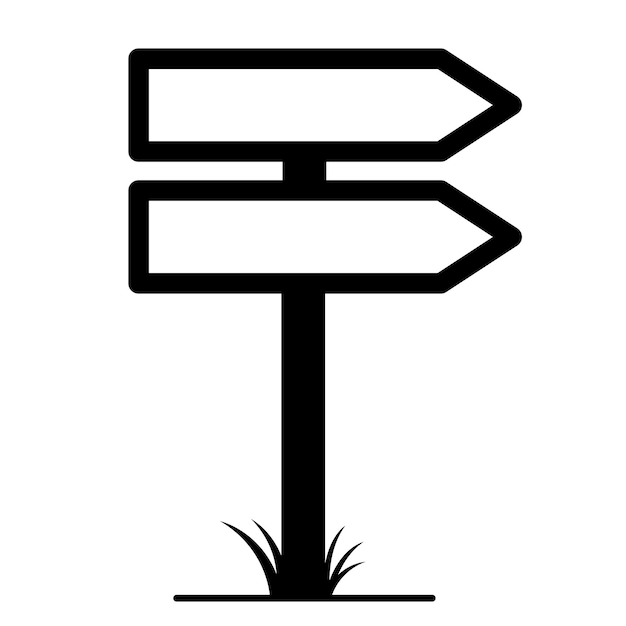 Símbolo del icono de la señalización Ilustración vectorial del contorno