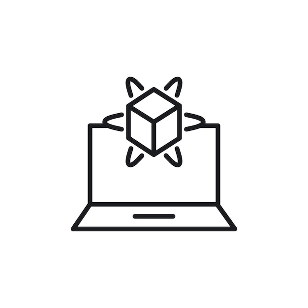 Símbolo de icono de simulación sobre fondo blanco