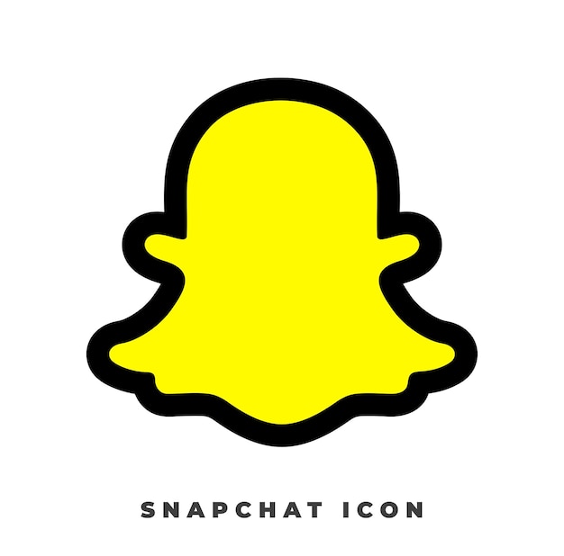 Símbolo del icono de Snapchat y logotipo de las redes sociales