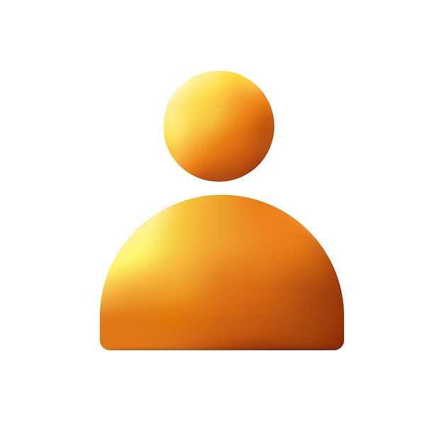 símbolo de icono de usuario de avatar 3d