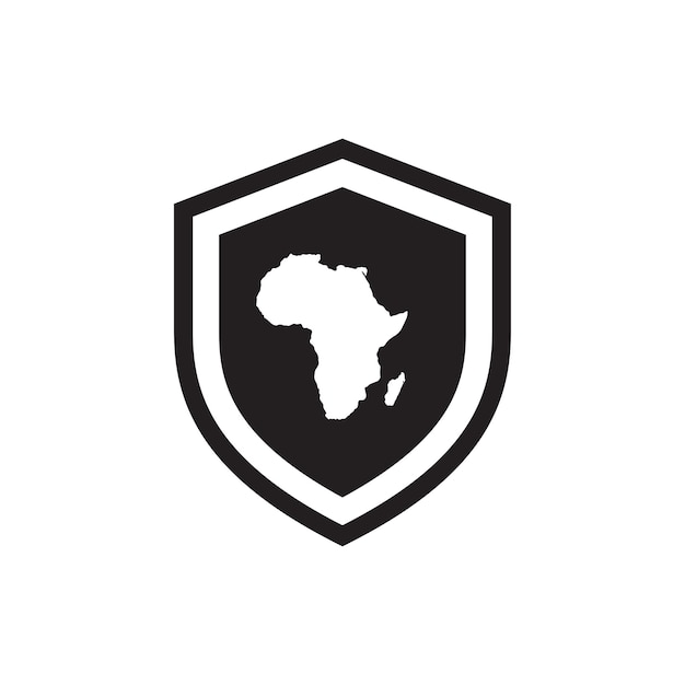 Símbolo de icono de vector de diseño de logotipo de mapas africanos