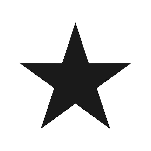 Símbolo de icono de vector de estrella aislado sobre fondo blanco
