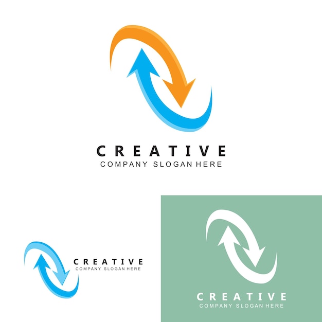 Símbolo de icono de vector de logotipo de flecha rápida