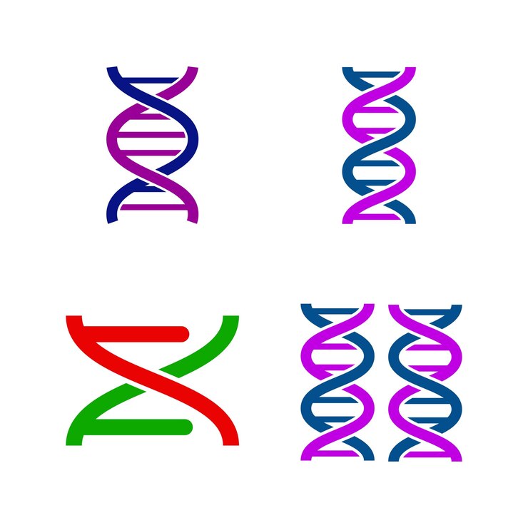 Símbolo del icono vectorial del ADN
