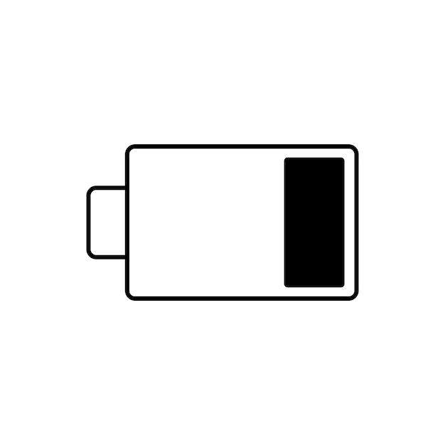 Símbolo de icono vectorial de nivel de batería diseño de icono de señal web aislado gráfico