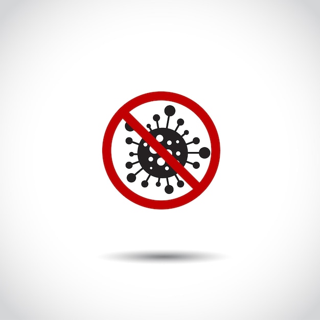 El símbolo del icono del virus es el símbolo del virus covid-19