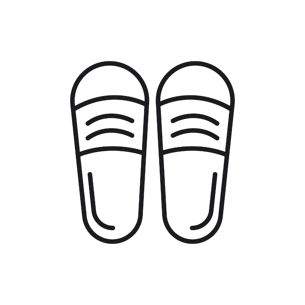 Símbolo del icono de la zapatilla en fondo blanco