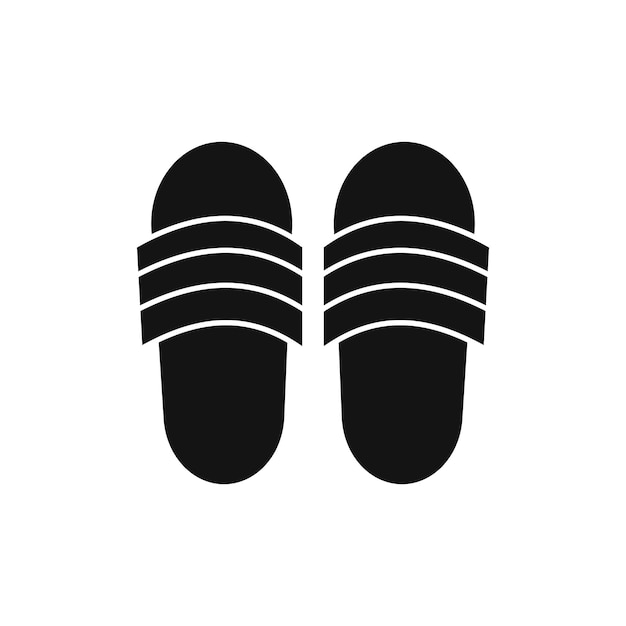 Símbolo del icono de la zapatilla en fondo blanco
