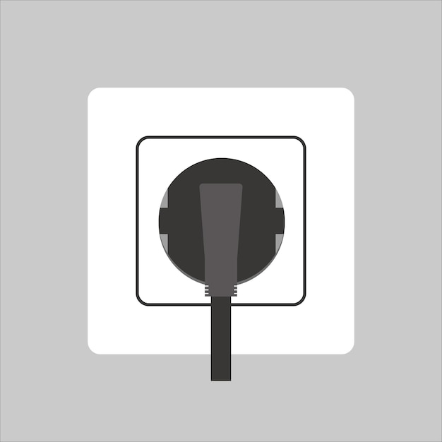 símbolo de ilustración de vector de icono de enchufe y toma