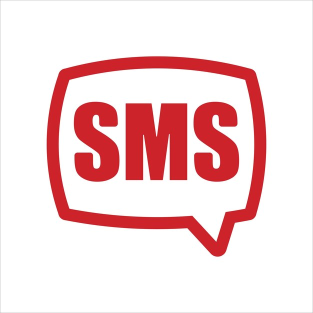Símbolo de ilustración vectorial del icono de la burbuja SMS