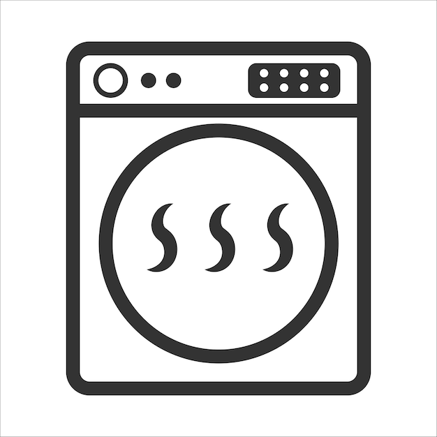 Vector símbolo de ilustración vectorial del icono de la secadora