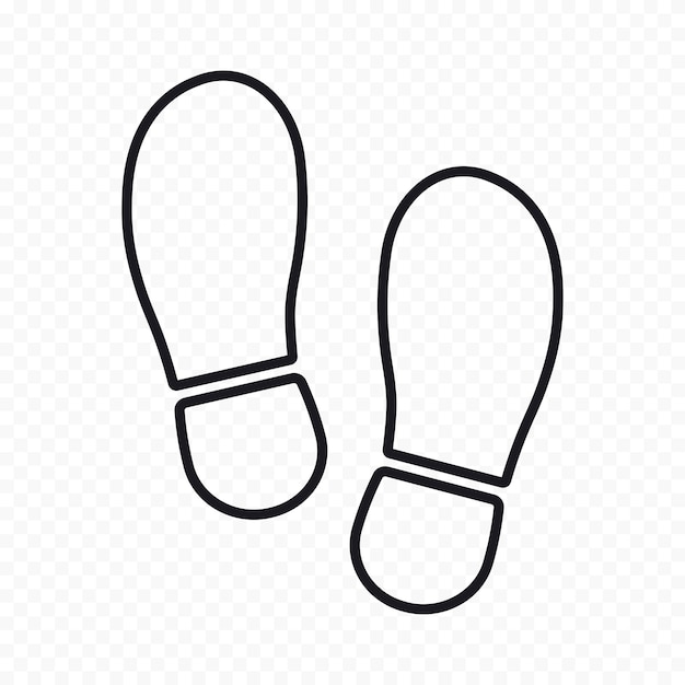 Vector símbolo de impresión de zapatos ilustración vectorial