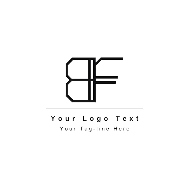 Símbolo inicial del logotipo bf o fb para empresas