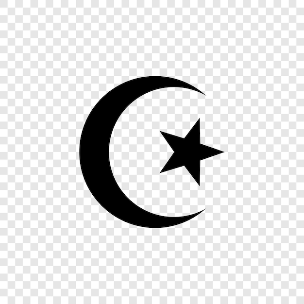 Símbolo del Islam Estrella y media luna símbolo de la religión símbolo del Islam icono