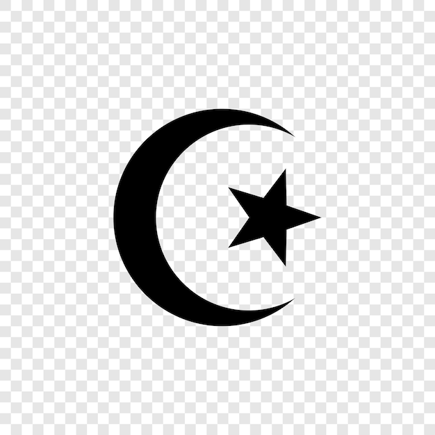 Símbolo del islam estrella y media luna símbolo de la religión símbolo del islam icono