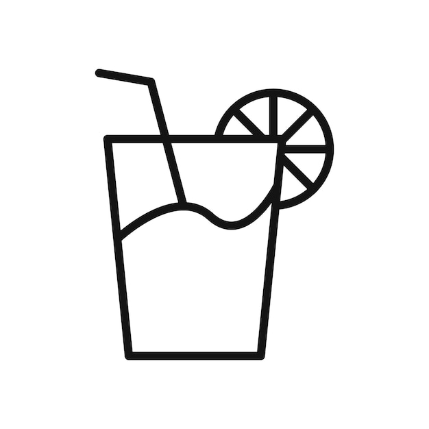 Símbolo de jugo de fruta en fondo blanco