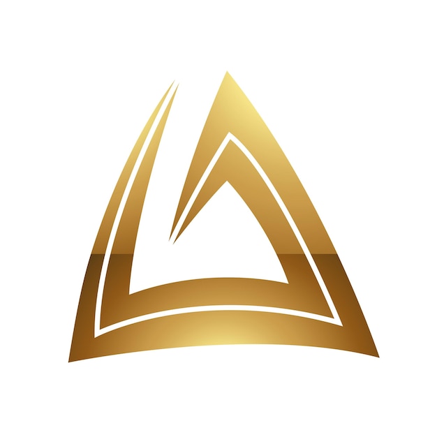 Vector símbolo de letra a dorada sobre un icono de fondo blanco 5