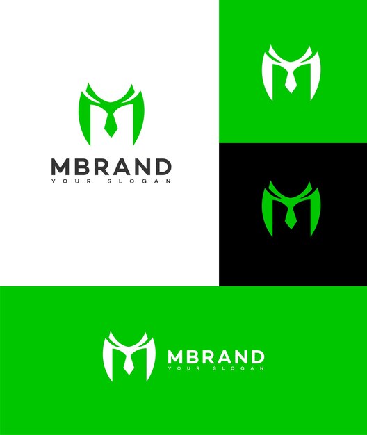 Símbolo de la letra M Icono de identidad de la marca Signo de la carta M plantilla de símbolo de la letra