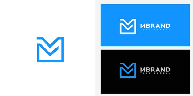Símbolo de la letra M Icono de identidad de la marca Signo de la carta M plantilla de símbolo de la letra